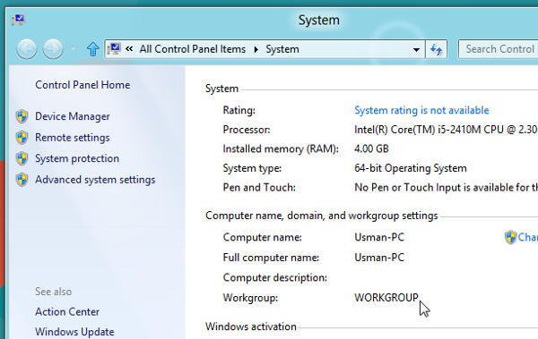 Chia sẻ người dùng và thư mục trên mạng LAN trong Windows 8 