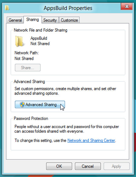 Chia sẻ người dùng và thư mục trên mạng LAN trong Windows 8 