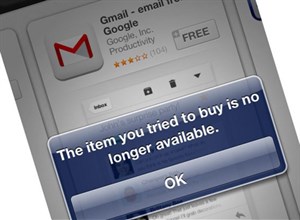 App Store gặp vấn đề với ứng dụng Gmail?