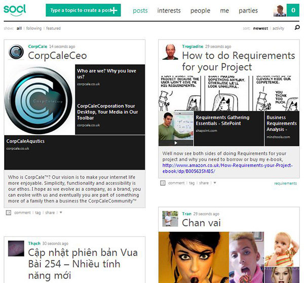 Microsoft thử nghiệm mạng xã hội Socl