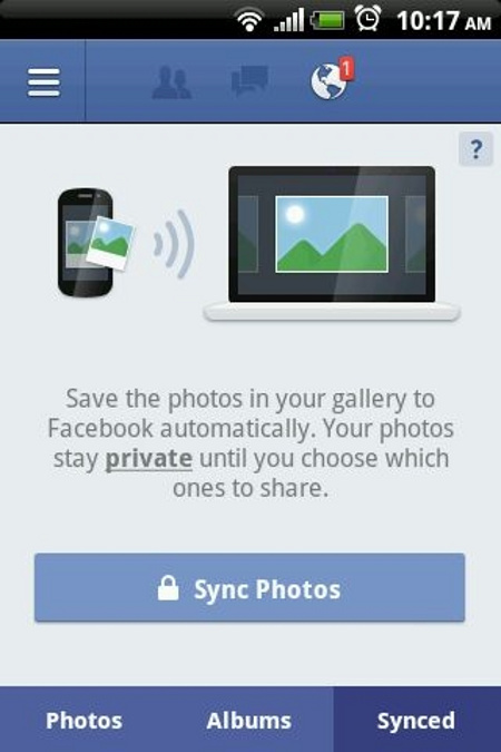 Đồng bộ hình ảnh trên di động với tài khoản Facebook