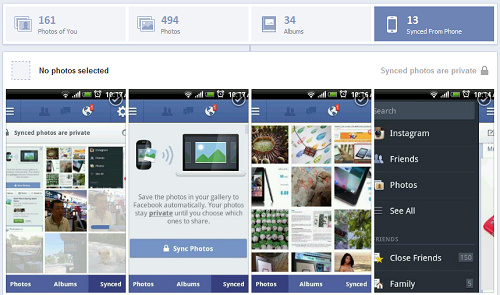 Đồng bộ hình ảnh trên di động với tài khoản Facebook