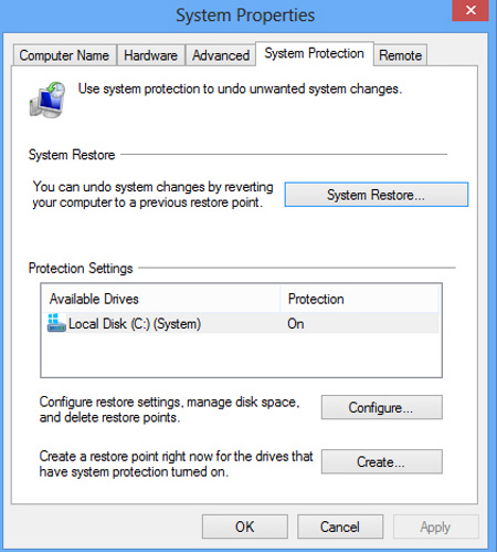 Cách sao lưu hệ thống trên Windows 8