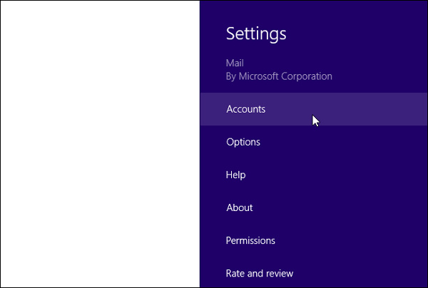 Truy cập tài khoản Email POP3 trong Windows 8 