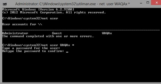 Thay đổi mật khẩu đã quên trên Windows 8 Thay đổi mật khẩu đã quên trên Windows 8