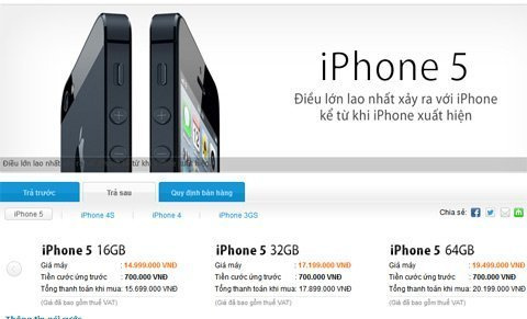 iPhone 5 xách tay xuống giá ở ngưỡng 15 triệu đồng?