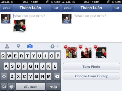 Tải ảnh hàng loạt bằng Facebook trên iOS