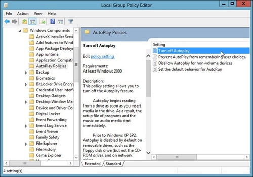 Bảo vệ máy tính Windows 8 khỏi virus từ USB và ổ đĩa CD, DVD