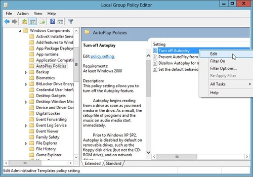 Bảo vệ máy tính Windows 8 khỏi virus từ USB và ổ đĩa CD, DVD