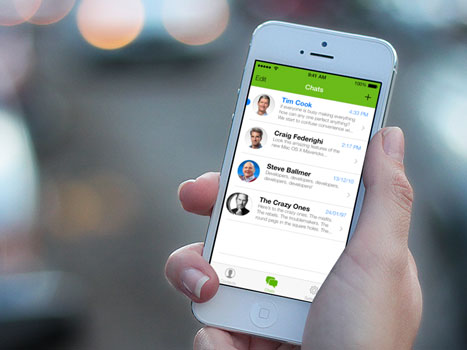 Tính năng trên WhatsApp Ứng dụng WhatsApp cập nhật phù hợp hơn với giao diện phẳng trên iOS 7
