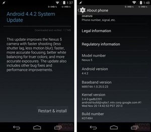 Google phát hành Android 4.4.2 cho dòng Nexus