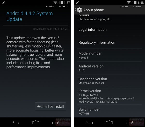 Google phát hành Android 4.4.2 cho dòng Nexus