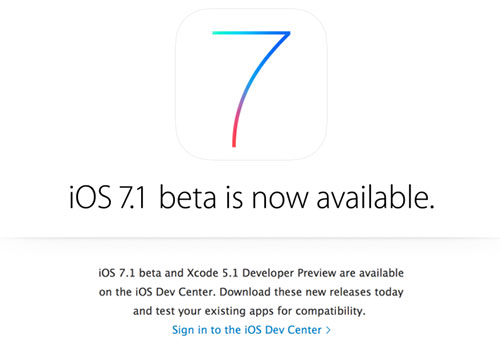 iOS 7.1 beta 2 Apple ra mắt phiên bản iOS 7.1 beta 2 dành cho lập trình viên