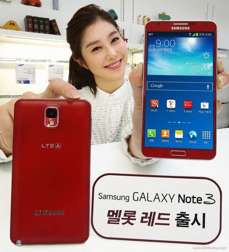 Note 3 thêm phiên bản màu đỏ Samsung để lộ cấu hình Galaxy S5 và Note 3 màu đỏ
