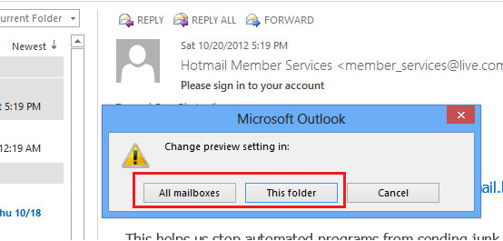Một số thủ thuật cho Outlook 2013