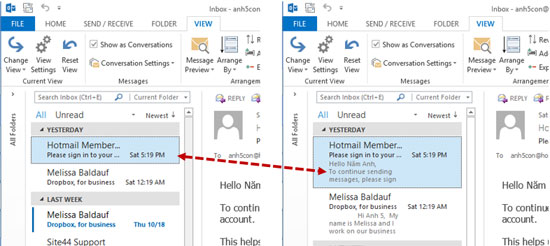 Một số thủ thuật cho Outlook 2013