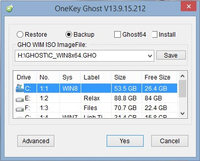 Hãy tạo một bản sao lưu hệ điều hành hiện tại Làm sao để hạn chế tối đa các vấn đề khi cập nhật lên Windows 8.1?