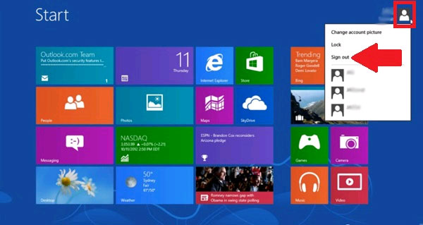Chuyể đổi giữa các tab trong Windows 8 Hướng dẫn tạo tài khoản trong Windows 8