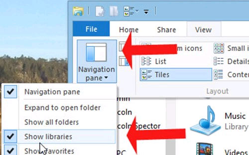Phần Libraries sẽ xuất hiện giữa các phần This PC và Network. Cá nhân hóa Navigation Bar trên Windows Explorer