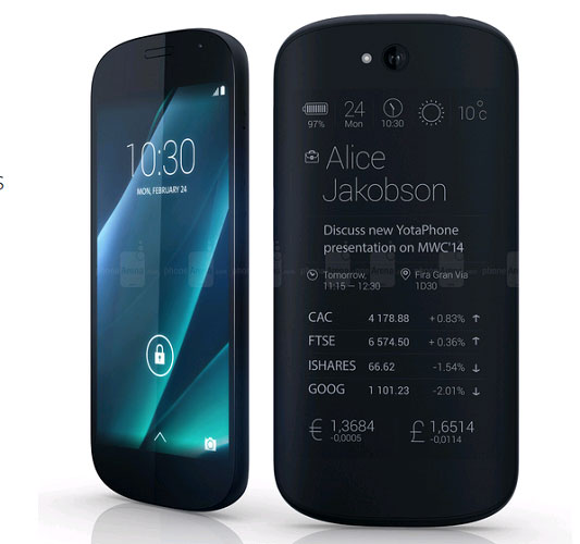 Yotaphone 2 chính thức trình làng với màn hình AMOLED và ePaper