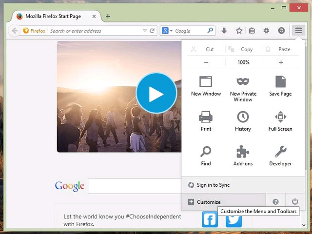 Tùy biến thanh Menu trên Firefox 6 Thủ thuật hay chỉ Firefox mới có