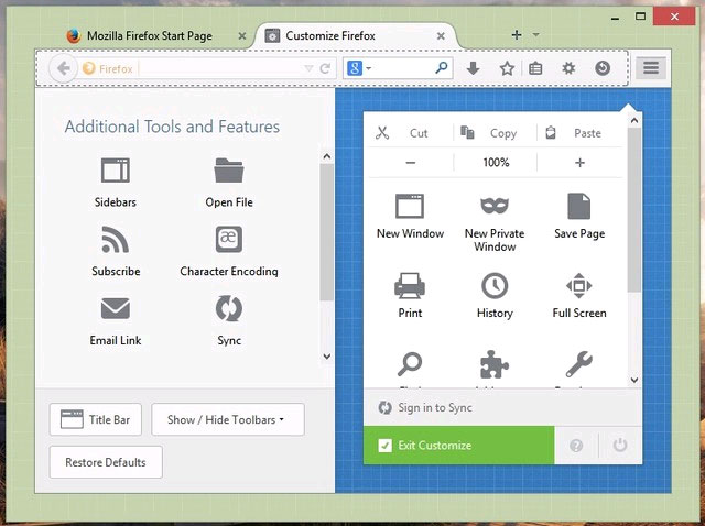 Tùy biến thanh Menu trên Firefox 6 Thủ thuật hay chỉ Firefox mới có