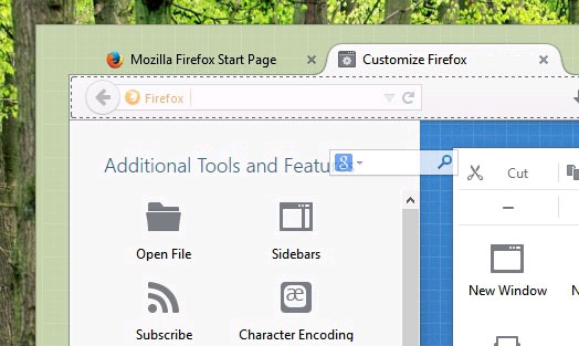 Thêm và xóa các biểu tượng Toolbar 6 Thủ thuật hay chỉ Firefox mới có