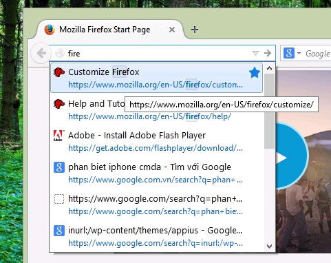 Loại bỏ những gợi ý không mong muốn trên Awesome Bar 6 Thủ thuật hay chỉ Firefox mới có