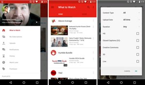 YouTube trên Android sử dụng giao diện Material