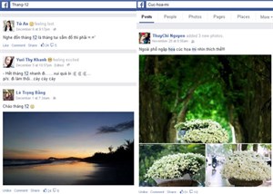 Facebook cho phép tìm kiếm thông tin trong status