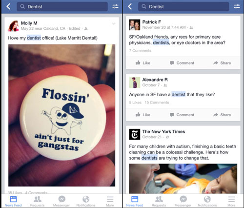 Facebook cho phép tìm kiếm thông tin trong status Facebook cho phép tìm kiếm thông tin trong status