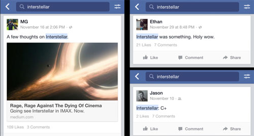 Facebook cho phép tìm kiếm thông tin trong status Facebook cho phép tìm kiếm thông tin trong status