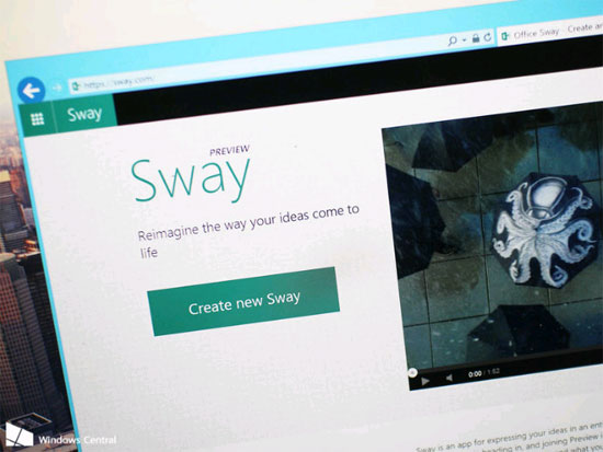 Sway Preview đã sẵn sàng cho tất cả mọi người thử nghiệm