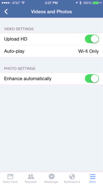 Facebook trên di động sẽ tự động tối ưu hình ảnh khi bạn tải lên