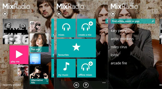 Mảng dịch vụ MixRadio MixRadio cho Line