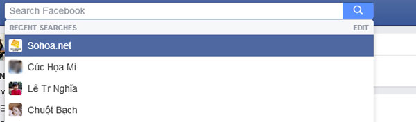 Cách xóa các lệnh tìm kiếm trên Facebook
