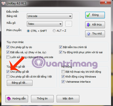 Làm thế nào để sử dụng chức năng gõ tắt trong Unikey
