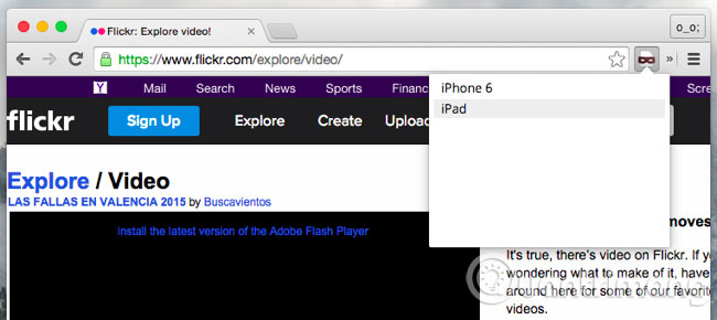 Làm thế nào để xem video trên web sau khi đã gỡ Flash  Giả lập làm ipad