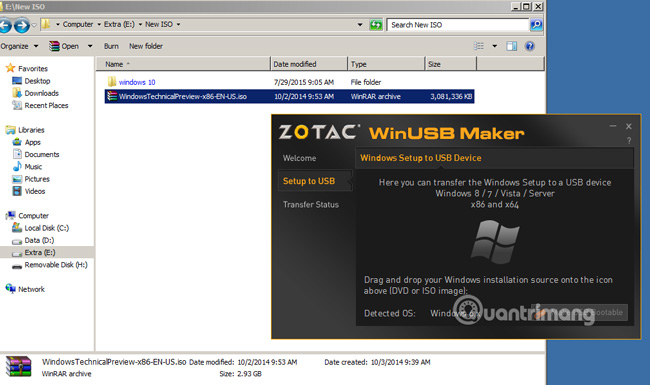 Cài đặt từ file iSO