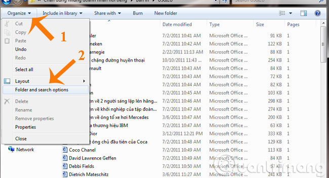Xem nhanh tổng số trang của nhiều file Word Thiết lập mặc định cho chế độ xem nhanh tổng số trang