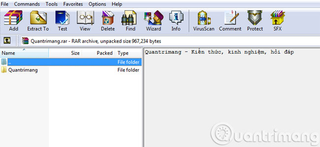 Hướng dẫn viết ghi chú với WinRar File nén với chú thích bên cạnh