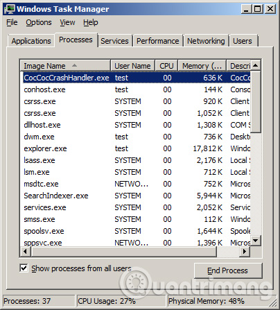 Mở Task Manager