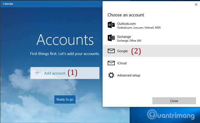 thêm tài khoản Google