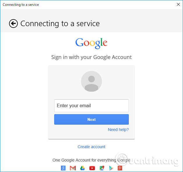 đăng nhập tài khoản Google