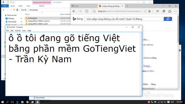 GoTiengViet trên Windows 10