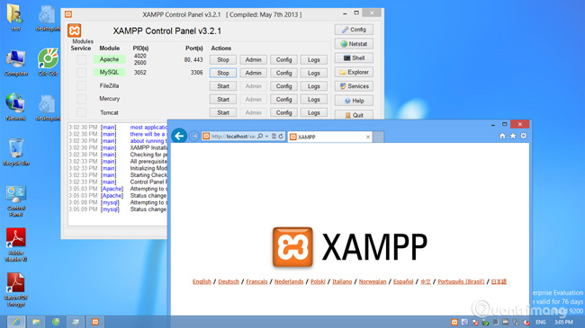 truy cập localhost