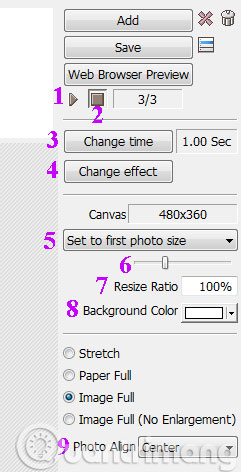 Hiệu ứng tùy chỉnh trên PhotoScape