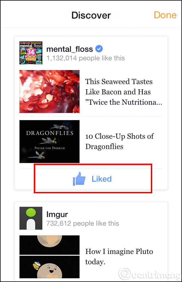 Tìm thêm Fanpage để Follow Tìm thêm Fanpage để Follow
