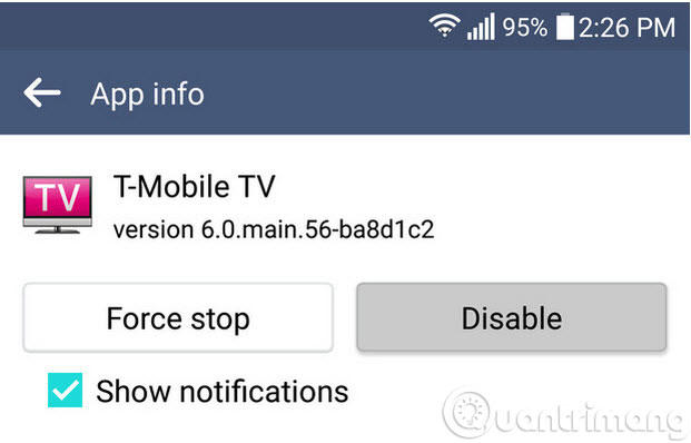 Tắt ứng dụng không mong muốn