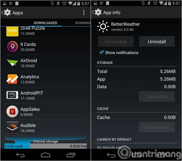 Tắt ứng dụng ngầm